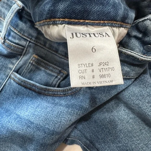 Just USA Blue Wide Leg Jeans - Picture 3 of 4